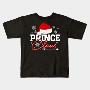 Prince Claus Xmas Light Santa Hat Christmas Ugly Kids T-Shirt